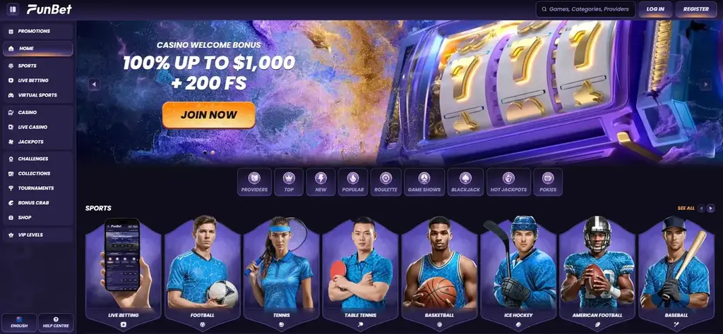 Funbet interface