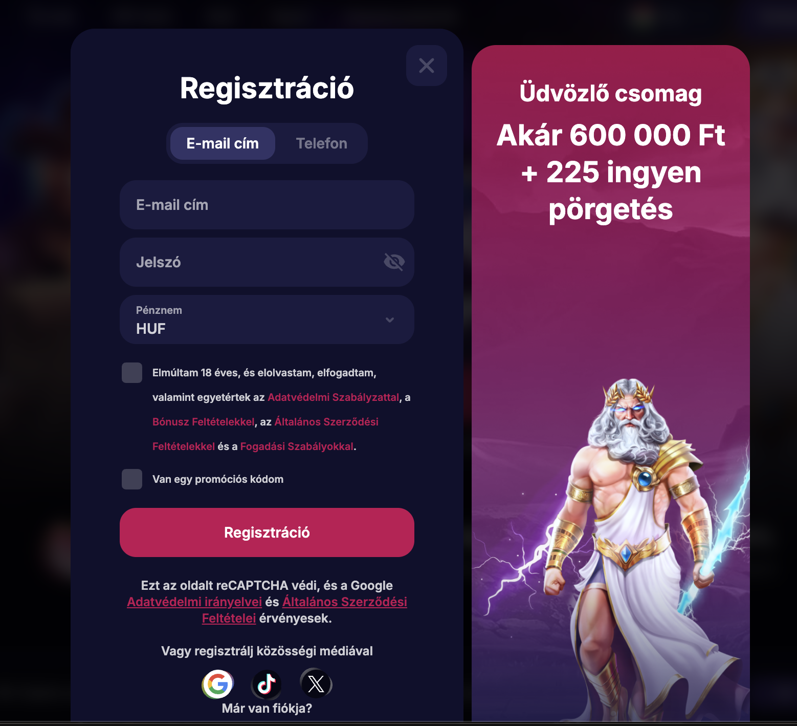 Nv casino regisztráció